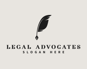 Notary Feather Pen logo design