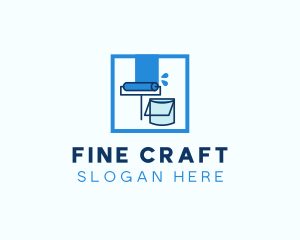 Paint Roller Bucket  logo design