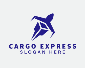 Blue Cargo Plane logo design