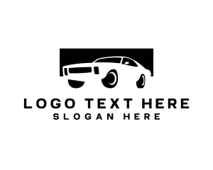 Negative Space - Race Car Dealership logo design