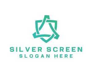 Biometric - Abstract Green Shield logo design