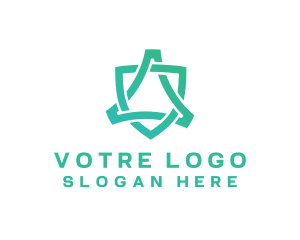 Plumbing - Abstract Green Shield logo design