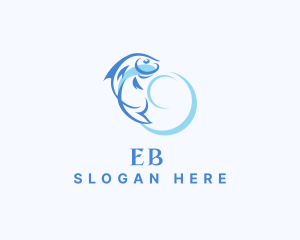 Underwater Seafood Fishing  Logo
