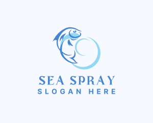 Underwater Seafood Fishing  logo design