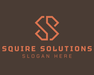 Modern Geometric Minimalist Letter S logo design