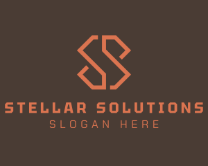 Modern Geometric Minimalist Letter S logo design