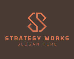 Modern Geometric Minimalist Letter S logo design