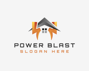 Lightning Bolt Power House logo design