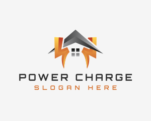 Lightning Bolt Power House logo design