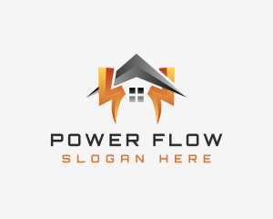 Lightning Bolt Power House logo design