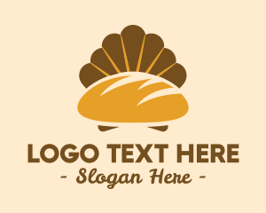 Pastries - Golden Bread Shell logo design