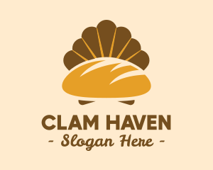 Clam - Golden Bread Shell logo design