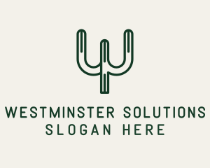 Cactus Letter W logo design