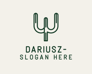 Texas - Cactus Letter W logo design