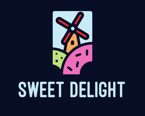 Treat - Windmill Doughnut Bakery logo design