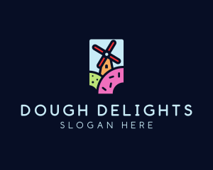 Dough - Windmill Doughnut Bakery logo design