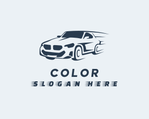 Speed - Blue Sports Car logo design
