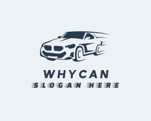 Racecar - Blue Sports Car logo design