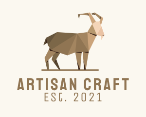 Brown Goat Origami  logo design