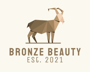 Bronze - Brown Goat Origami logo design