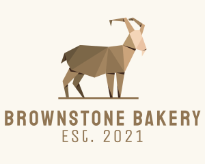 Brown - Brown Goat Origami logo design