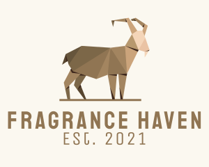 Brown Goat Origami  logo design