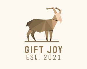 Brown Goat Origami  logo design