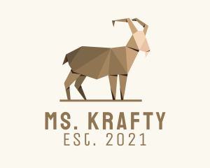 Handicraft - Brown Goat Origami logo design