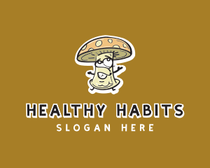 Cartoon Mushroom Veggie logo design