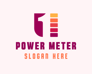 Meter - Battery Charging Number 1 logo design
