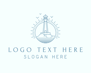 Rock - Sunshine Lighthouse Rock logo design