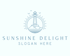 Sunshine Lighthouse Rock logo design