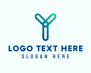 Letter Y - Cyber Business Letter Y logo design