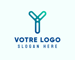 Cyber Business Letter Y  logo design