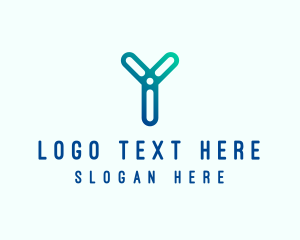 Cyber Business Letter Y  logo design