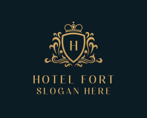 Crown Shield Hotel logo design