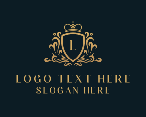 Wreath - Crown Shield Hotel logo design