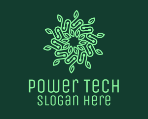 Circuitry - Green Circuitry Wreath logo design