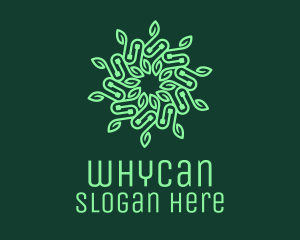Eco Friendly - Green Circuitry Wreath logo design