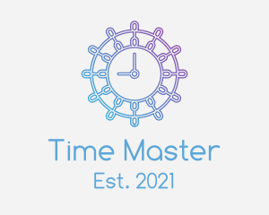 Chronometer - Gradient Mandala Clock logo design