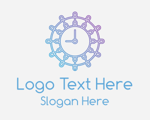 Gradient Mandala Clock  Logo