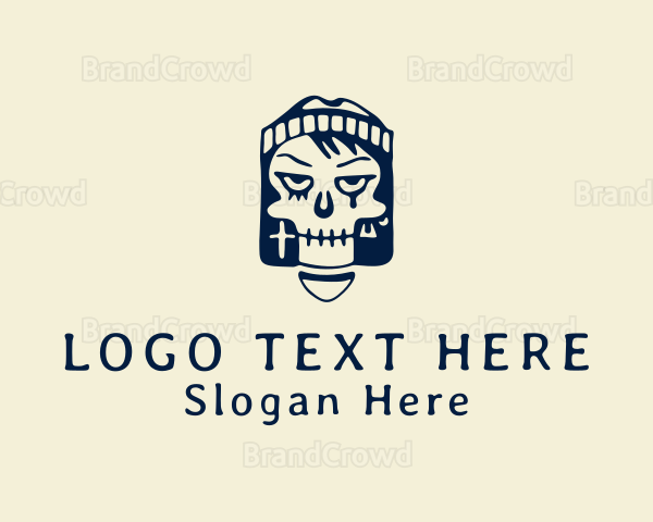 Egyptian Cleopatra Skull Logo