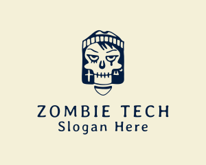Zombie - Egyptian Cleopatra Skull logo design