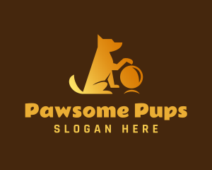 Pet Dog Ball Play logo design