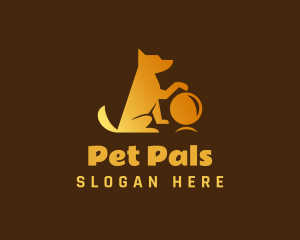 Pet Dog Ball Play logo design