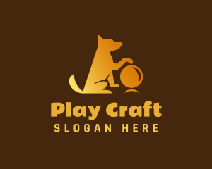 Pet Dog Ball Play logo design