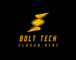 Electrical Circuit Bolt logo design