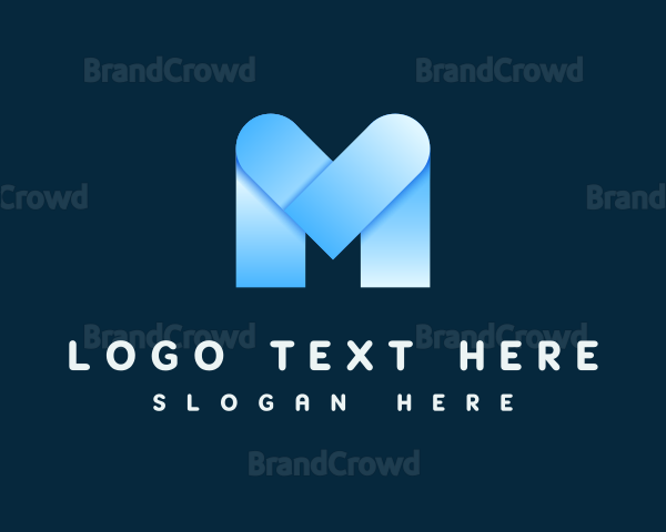 Modern Blue Letter M Logo