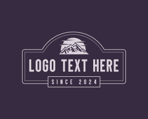 Camper - Mountain Trekking Camping logo design