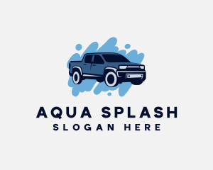 Pickup Truck Splash Auto Detailing logo design